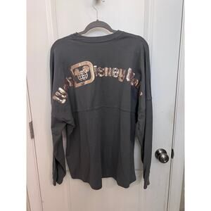 Walt Disney World Briar Rose Gold Sequin Spirit Jersey Gray XL Oversized Sparkly